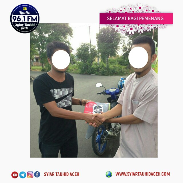 Info pemenang kuis radio syiar rauhid aceh