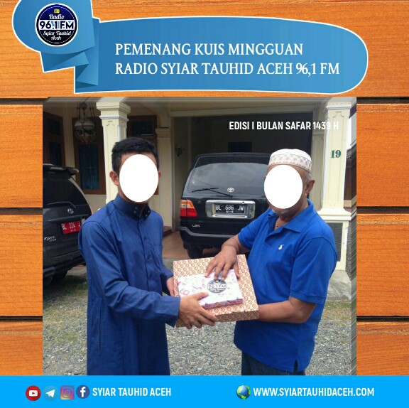 Info Pemenang Kuis Radio Syiar Tauhid Aceh 96,1 FM Bulan Safar Edisi I