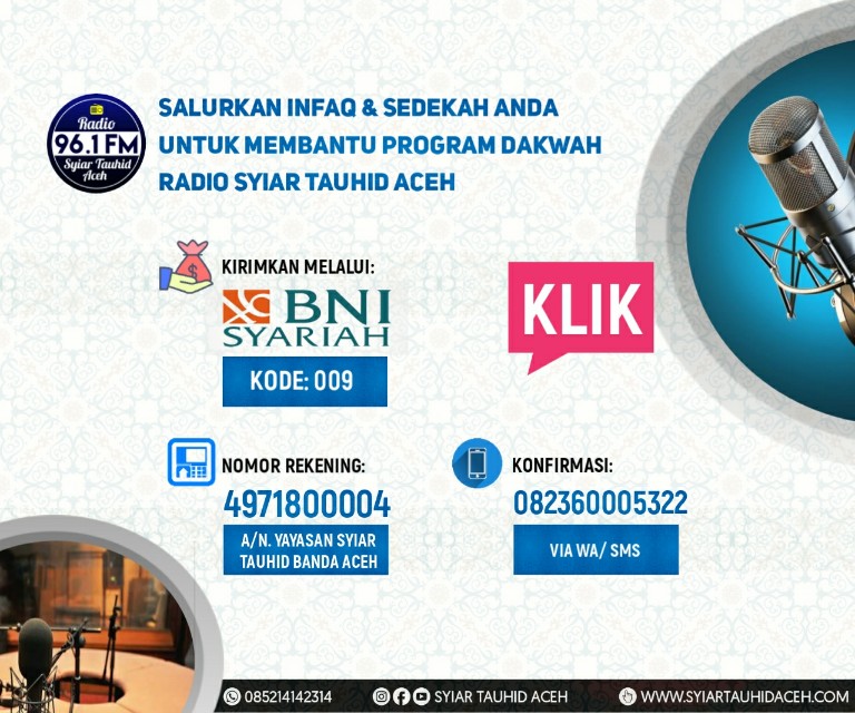 Donasi radio syiar tauhid aceh