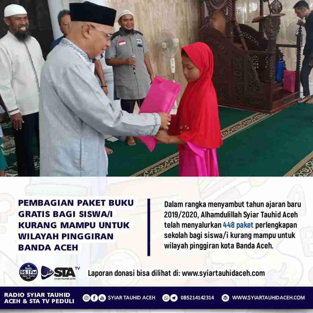 Laporan Donasi Program Berbagi Perlengkapan Sekolah 2019/2020 Bagi Siswa/i Kurang Mampu di pinggiran kota Banda Aceh