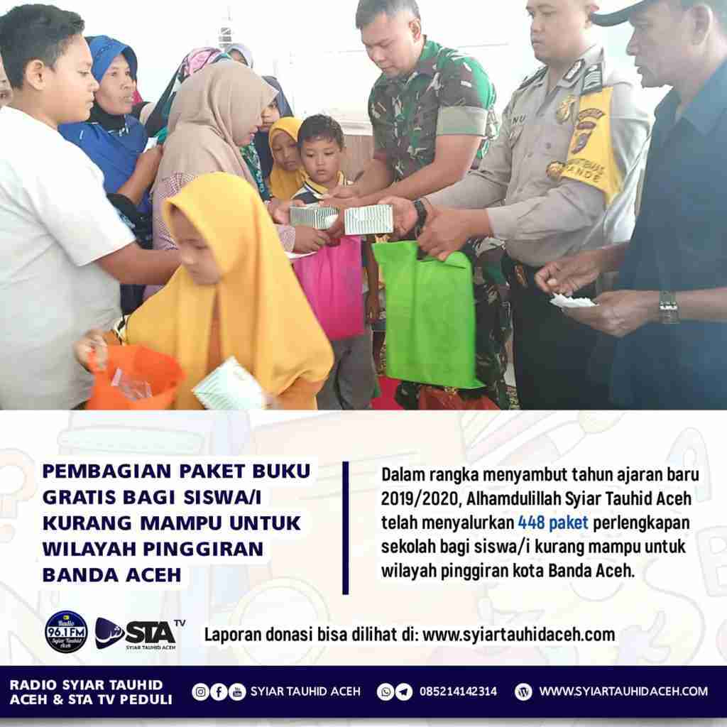 Laporan Donasi Program Berbagi Perlengkapan Sekolah 2019/2020 Bagi Siswa/i Kurang Mampu di pinggiran kota Banda Aceh
