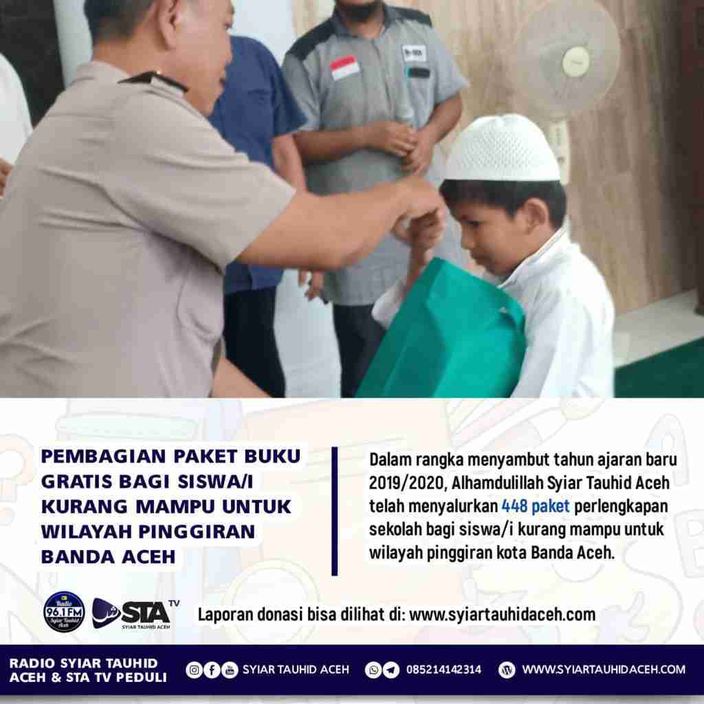 Laporan Donasi Program Berbagi Perlengkapan Sekolah 2019/2020 Bagi Siswa/i Kurang Mampu di pinggiran kota Banda Aceh