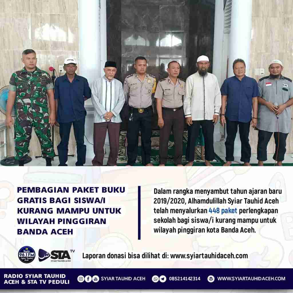 Laporan Donasi Program Berbagi Perlengkapan Sekolah 2019/2020 Bagi Siswa/i Kurang Mampu di pinggiran kota Banda Aceh