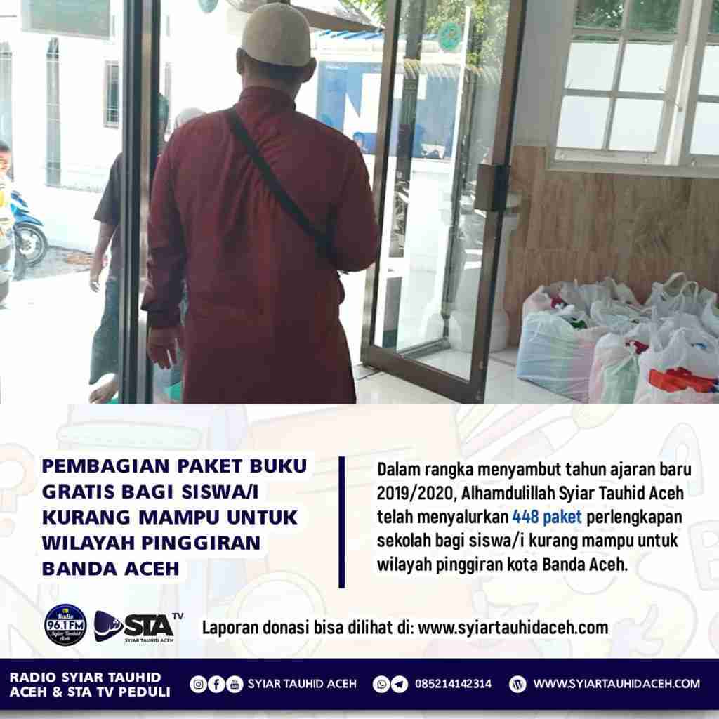 Laporan Donasi Program Berbagi Perlengkapan Sekolah 2019/2020 Bagi Siswa/i Kurang Mampu di pinggiran kota Banda Aceh